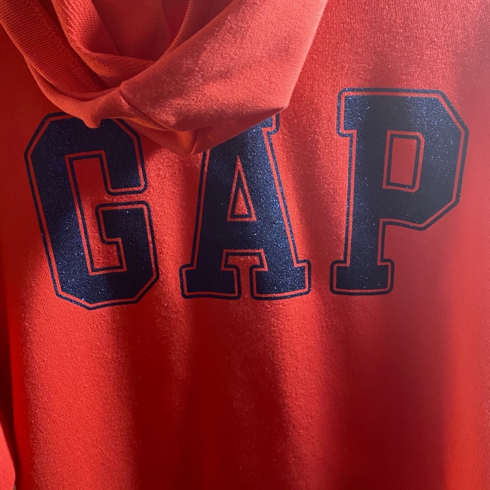 Gap zipper hooded sweatshirt